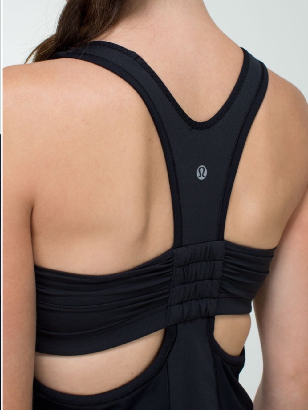Lululemon Tone It Tank Black Women’s 6 Ruched Racerback